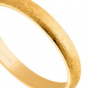 Alianza de boda de oro amarillo 3mm efecto hielo (50306H)