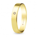 Alianza de boda oro y diamante 4 mm (55401002)