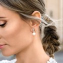 Pendientes de novia de oro blanco de18k con perlas (79B0100TD1) 3