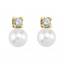 Pendientes de Oro con Diamantes y perlas (75A0103P)