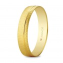 Alianza de boda en oro diseño texturizado con bisel en brillo, modelo 5145473 de ARGYOR.