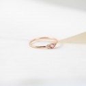 Anillo de compromiso de oro rosa con zafiro rosa y diamantes 74R0095ZR marca ARGYOR
