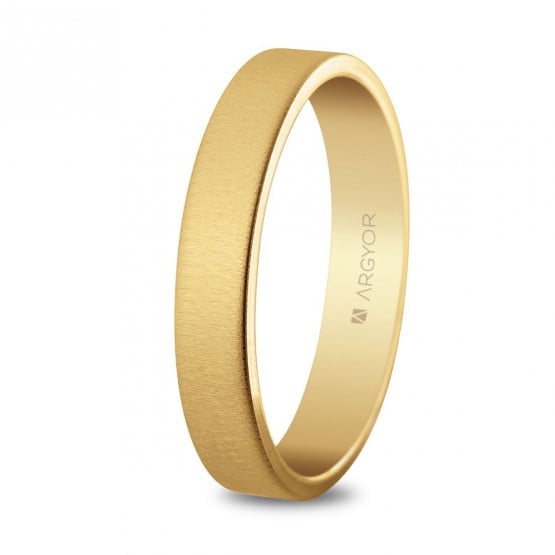 Alianza de oro plana texturizada (5140150T)