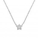 Collar de oro blanco Estrella 6 diamantes (76BGA005)