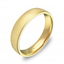 Alianza de boda con biseles 4,5mm en oro amarillo textura C0645T00A