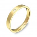 Alianza de boda 3,0mm oro amarillo pulido con diamante B0130P1PA