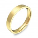 Alianza de boda plana gruesa 3,5mm en oro amarillo pulido B0135P00A