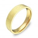 Alianza de boda plana gruesa 4,5mm en oro amarillo hielo B0145H00A