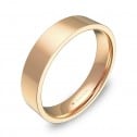 Alianza de boda plana gruesa 4,5mm en oro rosa pulido B0145P00R