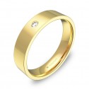 Alianza de boda 4,5mm en oro pulido con diamante B0145P1BA
