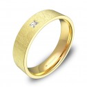 Alianza de boda en oro amarillo hielo con diamante B0150H1PA