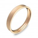 Alianza de boda en forma cóncava 3,5mm en oro rosa satinado C3035S00R