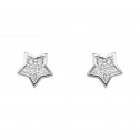 Pendientes Estrella diamantes y oro blanco (76BPE005)