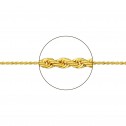 Cadena de oro hueca diseño cordón (094172190)