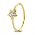 Anillo Estrella diamantes y oro 18k (76AAN005)
