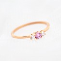Anillo corona Diamante y Zafiro rosa (74R0083ZR)