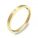 Alianza de boda 2mm en oro amarillo pulido con diamante B0120P1PA