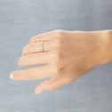 Alianza de boda oro bicolor diamantada 3mm (5230463)