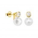 Pendientes con diamantes y perlas (75A0100P)