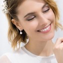 Pendientes de novia plata de Ley con perlas (75B0008)